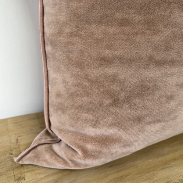 Vintage Velvet Accent Pillow - Blush