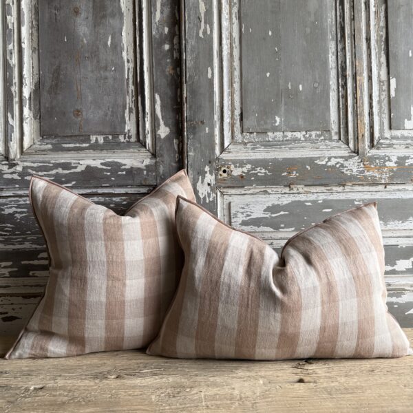 French Linen Lumbar - Vichy Nude