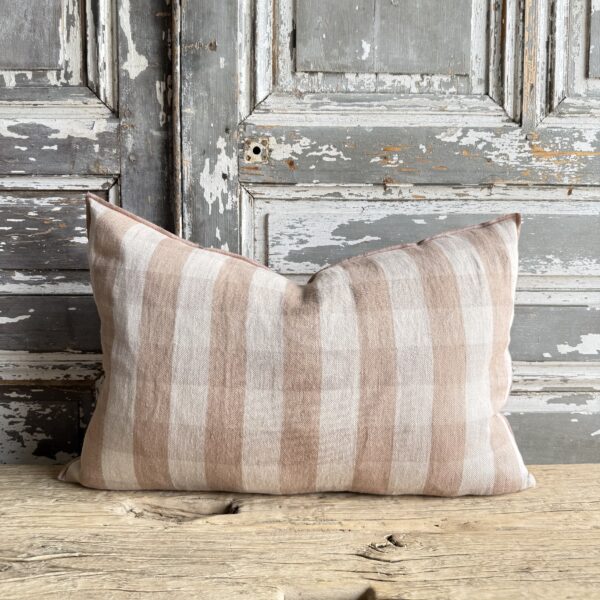French Linen Lumbar - Vichy Nude