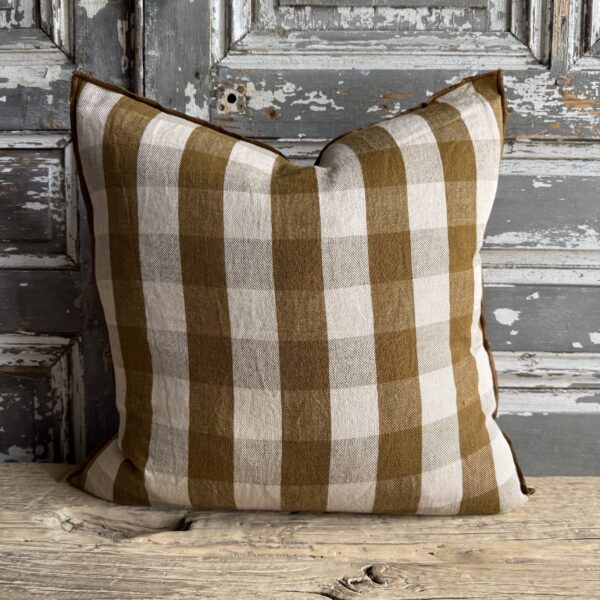 French Linen Accent - Vichy Havane