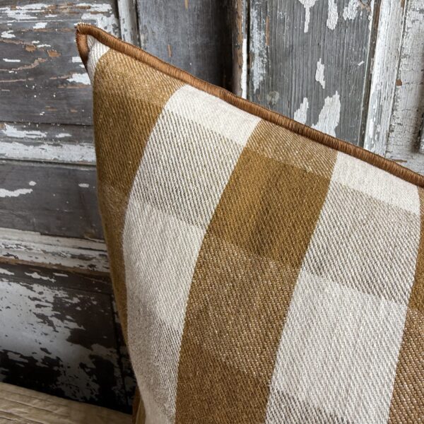 French Linen Lumbar - Vichy Havane