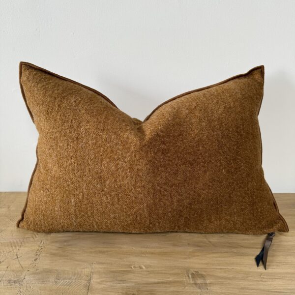 Bouclette French Wool Lumbar Pillow - Havane