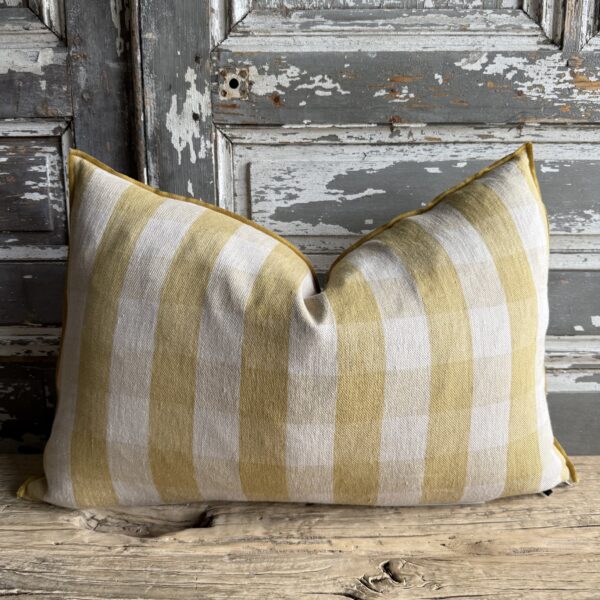 French Linen Lumbar - Vichy Paille