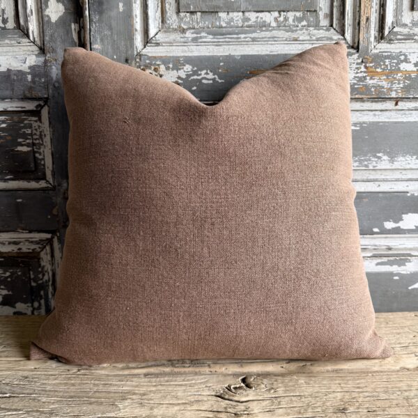 100% Stone Washed Linen Pillow - Havane