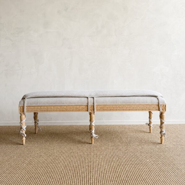 Louis Bench in White Oak - Natural