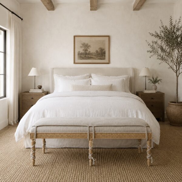 Louis Bench in White Oak - Natural