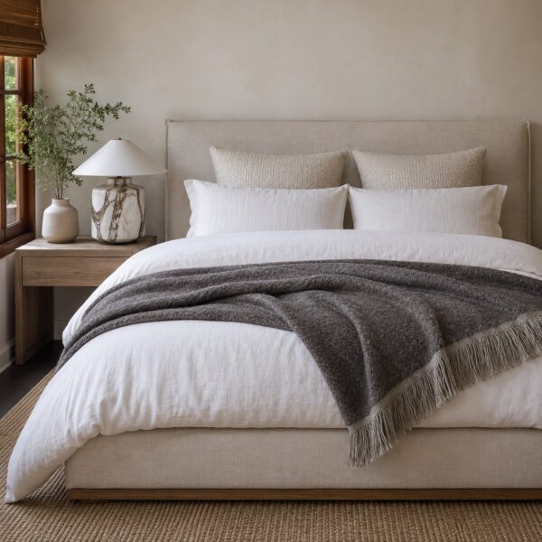 Belgium Linen & Wool Throw – Brown