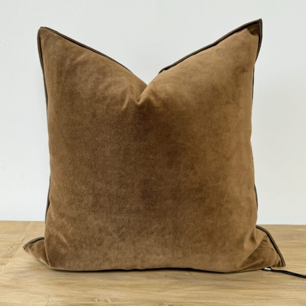 Vintage Velvet Accent Pillow - Havane