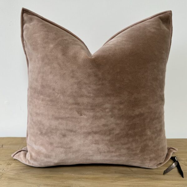 Vintage Velvet Accent Pillow - Blush