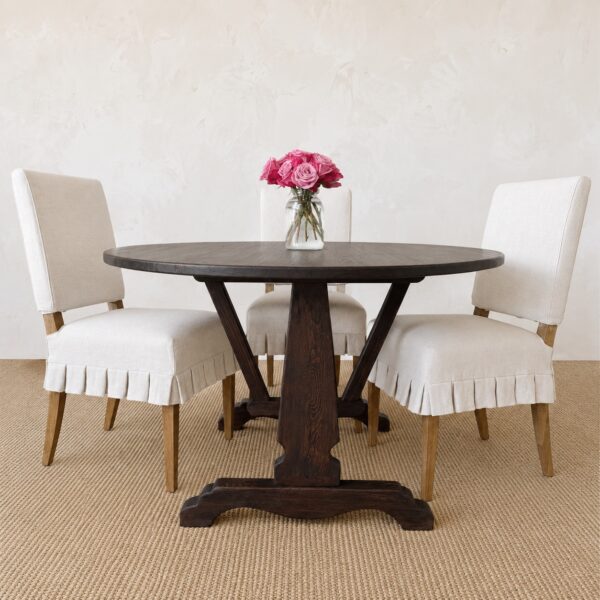 Lyon Oval Dining Table - Dark Walnut