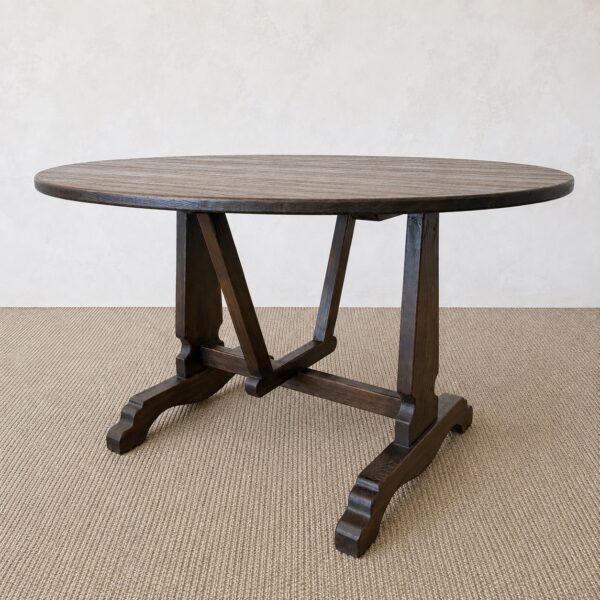 Lyon Oval Dining Table - Dark Walnut