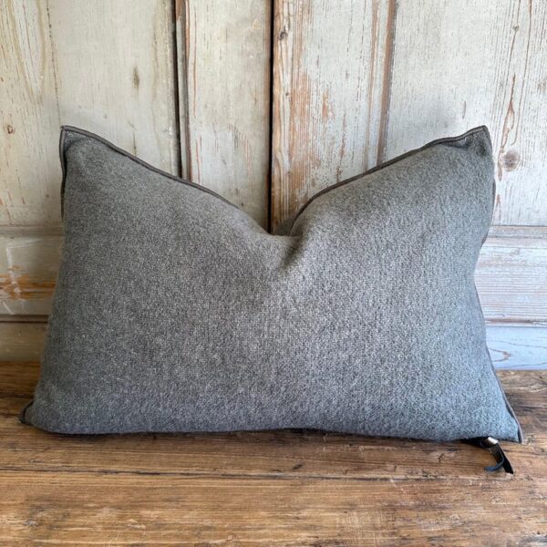 Bouclette French Wool Lumbar Pillow-Ecorce