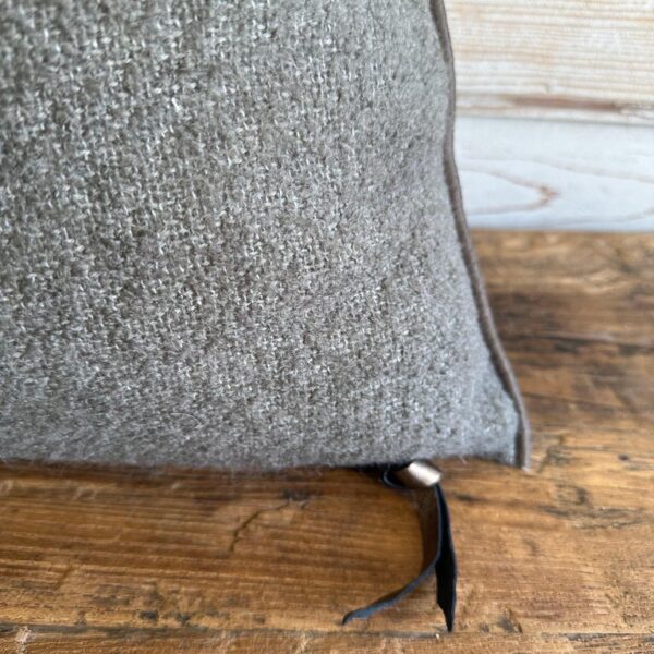 Bouclette French Wool Lumbar Pillow-Ecorce