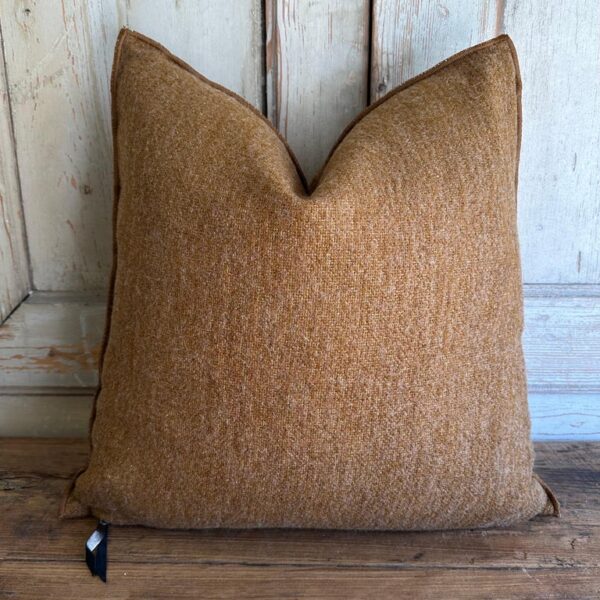 Bouclette French Wool Accent Pillow- Havane