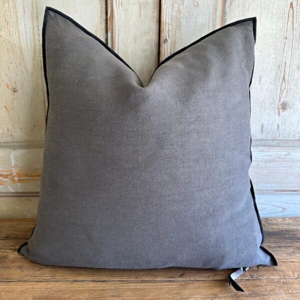 Stone Wash French Linen Accent Pillow- Castor