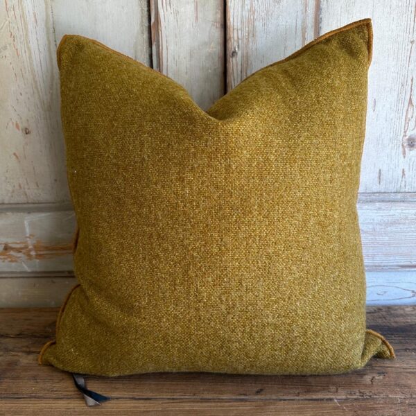 Bouclette French Wool Accent Pillow- Ocre