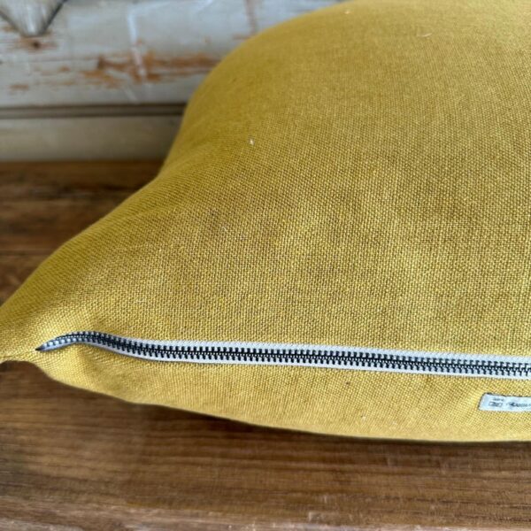 Stone Wash French Linen Accent Pillow – Ocre
