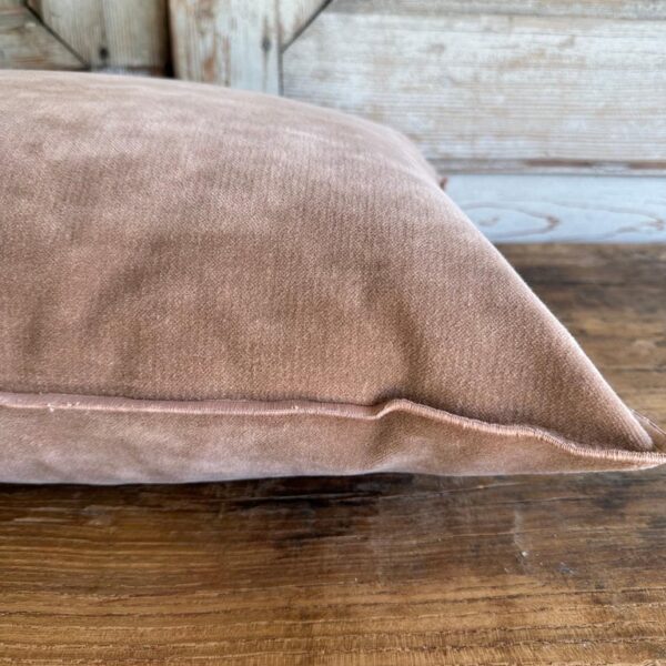 Vintage Velvet Lumbar Pillow – Blush
