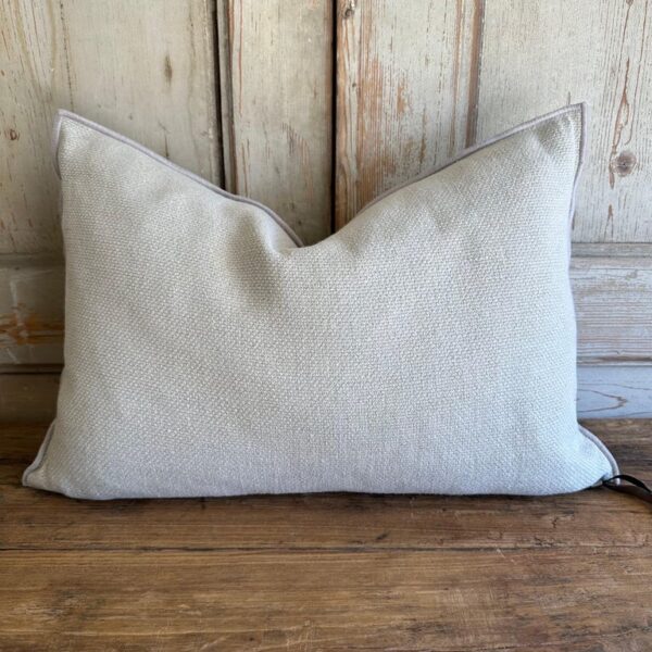 Fromentera French Linen Lumbar Pillow – Ciment