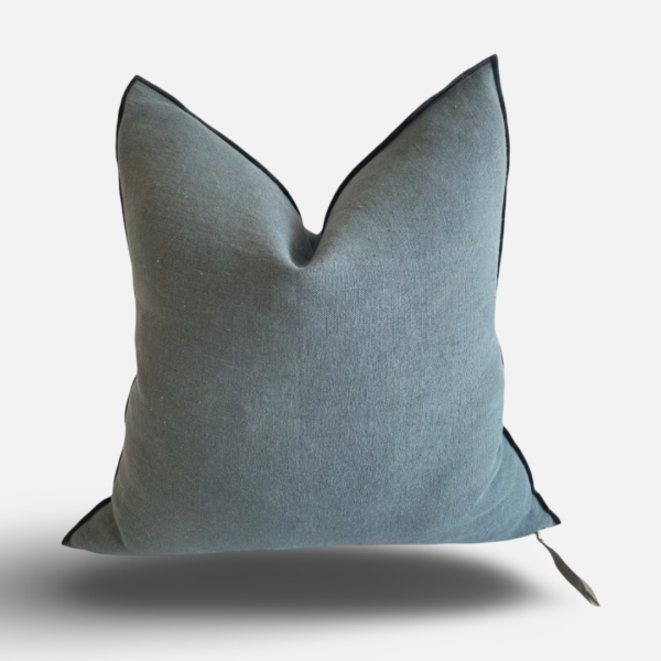 Stone Wash French Linen Accent Pillow - Canard