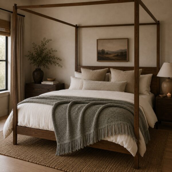 Belgium Linen Throw - Olive