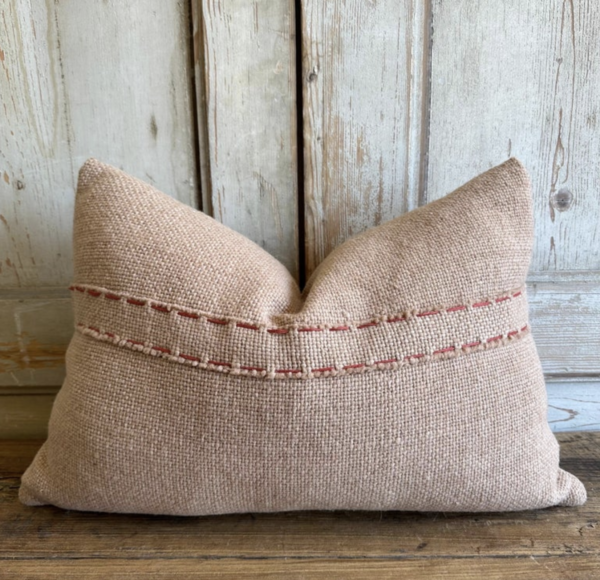 Marq Wool Lumbar Pillow - Blush