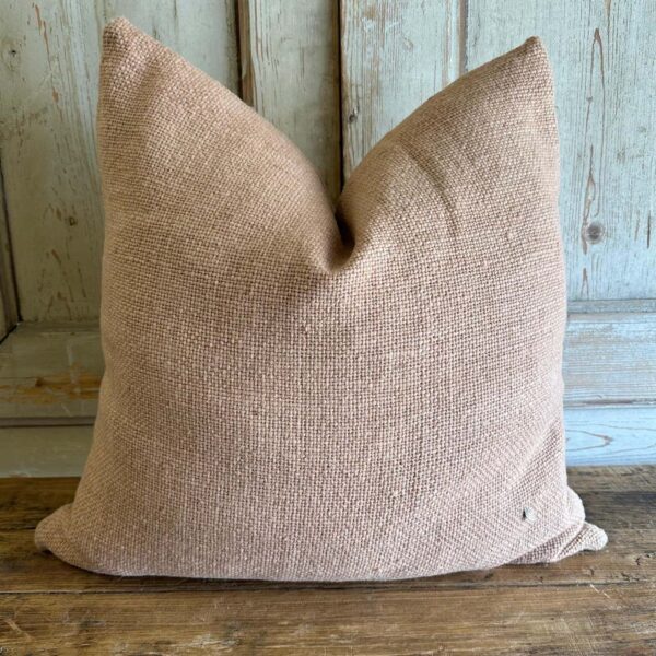 Vilana Wool Patchwork Pillow – Blush