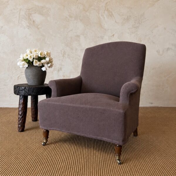 Alma Accent Chair~ Ottoman (Truffle)