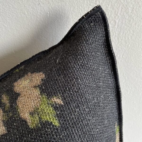 Wabi Sabi French Linen Roses Accent Pillow - Creme