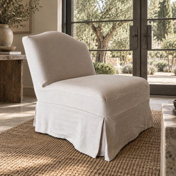 Kosa Chair - Slip Covered in Linen