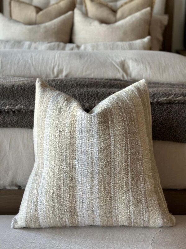 Nagy Stripe Pillow - Natural