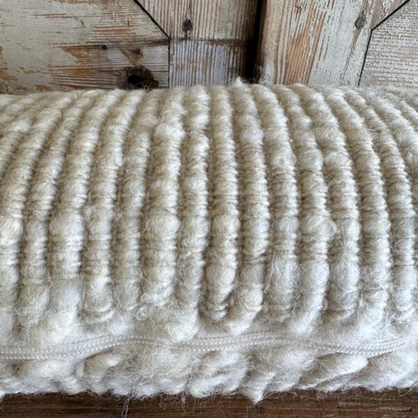 Adriana Wool Lumbar Pillow - Ecru