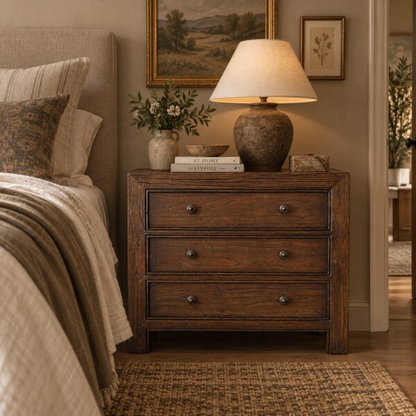 Ollie II Nightstand - Walnut Finish