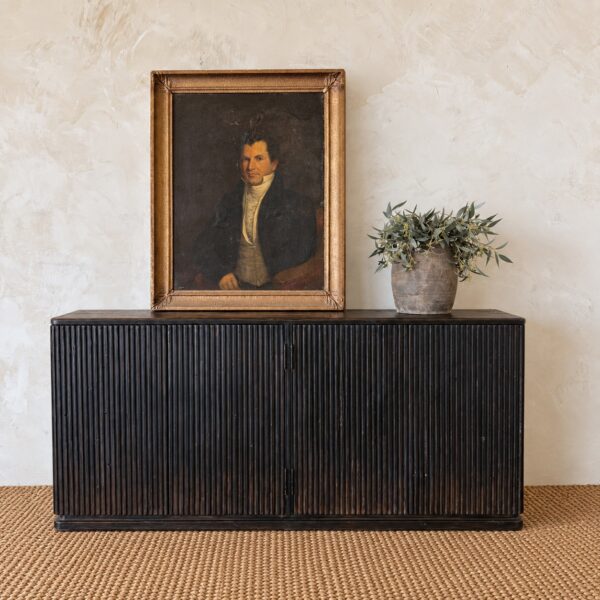 Reeded Credenza in Weathered Black