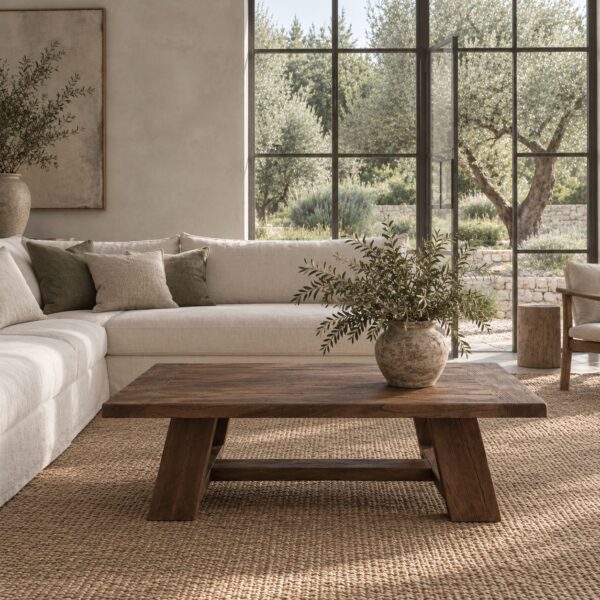 Versa 56″ elm coffee table - Walnut