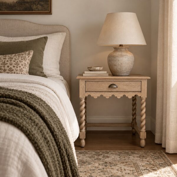 Bellows Nightstand in Natural White Oak