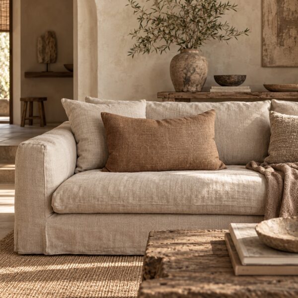 Belgian Linen Pillow - Bois