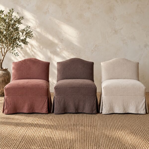 Kosa Chair - Slip Covered in Linen