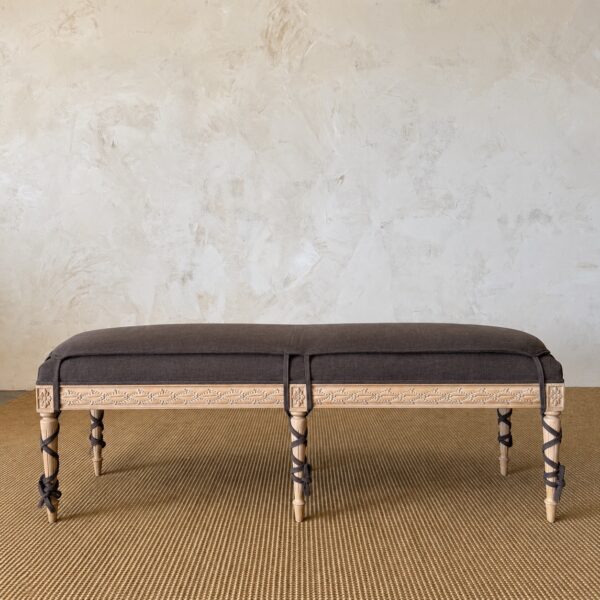Louis Bench In White Oak - Truffle
