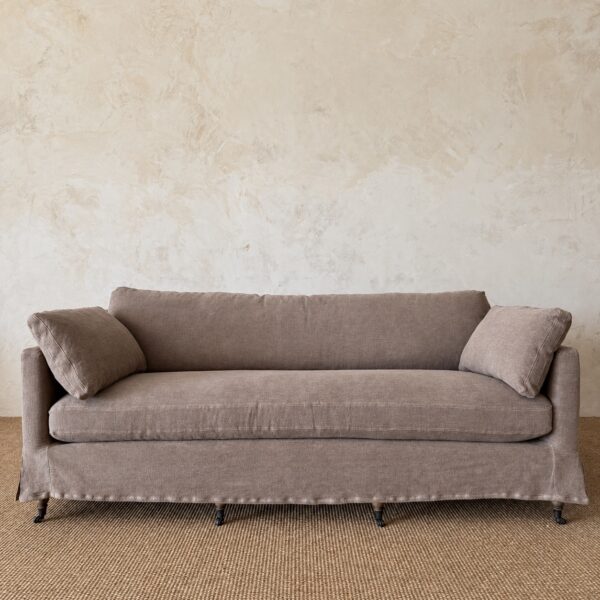 Rudin Sofa Slip Covered - Fawn